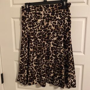 Leopard Print Stretchy Skirt Size L